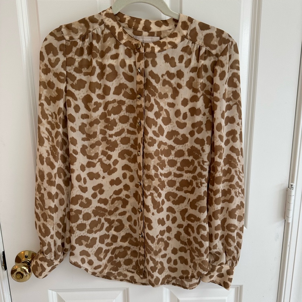 Leopard Print Women's Blouse